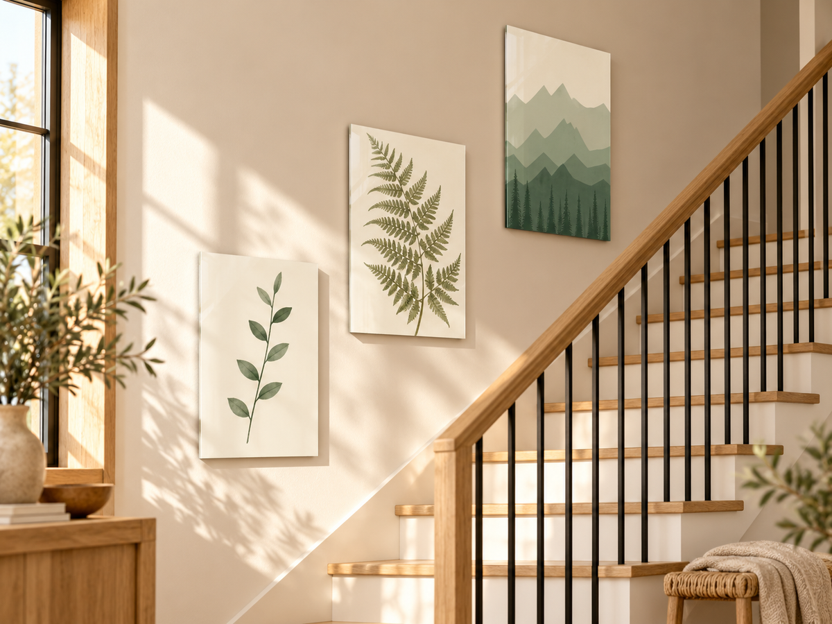 Staircase Wall Art Ideas: How to Arrange Framed Prints Along Stairs