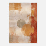 Amber Stillness ochre and terracotta abstract artwork on brushed aluminium metal — image 7