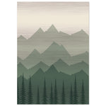 Forest Twilight deep green forest landscape artwork on brushed aluminium — product view 6