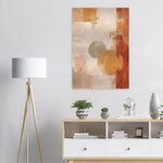 Amber Stillness ochre and terracotta abstract artwork on brushed aluminium metal — image 9