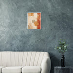 Amber Stillness textured abstract framed wall art in ochre sage and terracotta on ivory — image 5