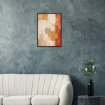 Amber Stillness textured abstract framed wall art in ochre sage and terracotta on ivory — image 17