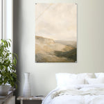 Earthtone Horizon soft neutral landscape artwork on glossy acrylic — product view 12