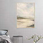 Soft Amber Horizon neutral landscape framed wall art with soft curves — product image 23