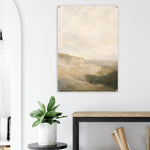 Earthtone Horizon soft neutral landscape artwork on glossy acrylic — product view 13