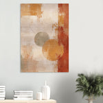Amber Stillness ochre and terracotta abstract artwork on brushed aluminium metal — image 12