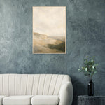 Earthtone Stillness neutral abstract framed wall art in warm earthy tones