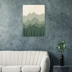 Sage Mountain Forest green mountain and forest artwork on glossy acrylic — product view 1