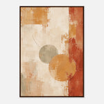 Amber Stillness textured abstract framed wall art in ochre sage and terracotta on ivory — image 29