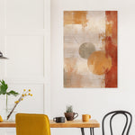 Amber Stillness ochre and terracotta abstract artwork on brushed aluminium metal — image 10