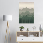 Forest Twilight deep green forest landscape artwork on brushed aluminium — product view 10