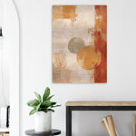 Amber Stillness ochre and terracotta abstract artwork on brushed aluminium metal — image 8