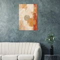 Amber Stillness warm abstract wall art printed on glossy acrylic in ochre sage and terracotta — image 1