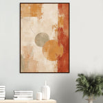 Amber Stillness textured abstract framed wall art in ochre sage and terracotta on ivory — image 28