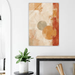 Amber Stillness warm abstract wall art printed on glossy acrylic in ochre sage and terracotta — image 6