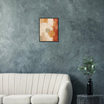 Amber Stillness textured abstract framed wall art in ochre sage and terracotta on ivory — image 8