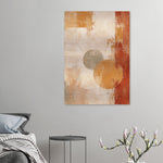 Amber Stillness ochre and terracotta abstract artwork on brushed aluminium metal — image 6