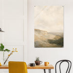 Earthtone Horizon soft neutral landscape artwork on glossy acrylic — product view 14