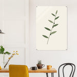 Olive Branch minimalist botanical art in green and charcoal on glossy acrylic — product view 14