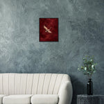 Crimson Crane burgundy bird framed wall art with a flying crane — product image 16