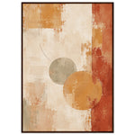 Amber Stillness textured abstract framed wall art in ochre sage and terracotta on ivory — image 24