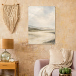 Sage Stone Valley beige stone and sage landscape artwork on glossy acrylic — product view 11