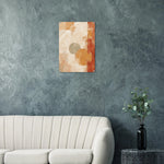 Amber Stillness warm abstract wall art printed on glossy acrylic in ochre sage and terracotta — image 2