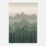Forest Twilight deep green forest landscape artwork on brushed aluminium — product view 7