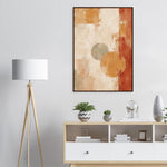 Amber Stillness textured abstract framed wall art in ochre sage and terracotta on ivory — image 26