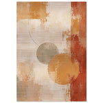 Amber Stillness ochre and terracotta abstract artwork on brushed aluminium metal — image 11