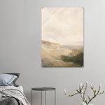Earthtone Horizon soft neutral landscape artwork on glossy acrylic — product view 8