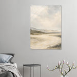 Sage Stone Valley beige stone and sage landscape artwork on glossy acrylic — product view 8