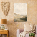 Earthtone Horizon soft neutral landscape artwork on glossy acrylic — product view 11