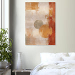 Amber Stillness ochre and terracotta abstract artwork on brushed aluminium metal — image 14