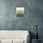 Mistbound Mountains sage green mountain and forest framed landscape art — product image 7