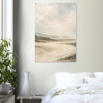 Sage Stone Valley beige stone and sage landscape artwork on glossy acrylic — product view 12