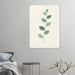 Eucalyptus Leaf soft sage botanical artwork on glossy acrylic — product view 8
