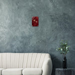 Burgundy Flight soaring cranes in crimson on glossy acrylic — product view 3