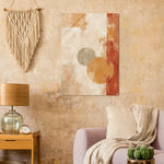 Amber Stillness warm abstract wall art printed on glossy acrylic in ochre sage and terracotta — image 9