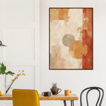 Amber Stillness textured abstract framed wall art in ochre sage and terracotta on ivory — image 27