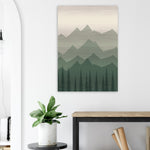 Forest Twilight deep green forest landscape artwork on brushed aluminium — product view 13