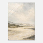 Sage Stone Valley beige stone and sage landscape artwork on glossy acrylic — product view 7