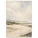 Soft Amber Horizon neutral landscape framed wall art with soft curves — product image 21