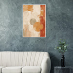 Amber Stillness textured abstract framed wall art in ochre sage and terracotta on ivory — image 20