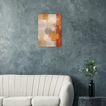 Amber Stillness ochre and terracotta abstract artwork on brushed aluminium metal — image 5