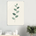 Eucalyptus Leaf soft sage botanical artwork on glossy acrylic — product view 9