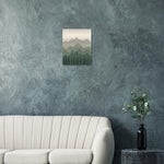 Forest Twilight deep green forest landscape artwork on brushed aluminium — product view 2